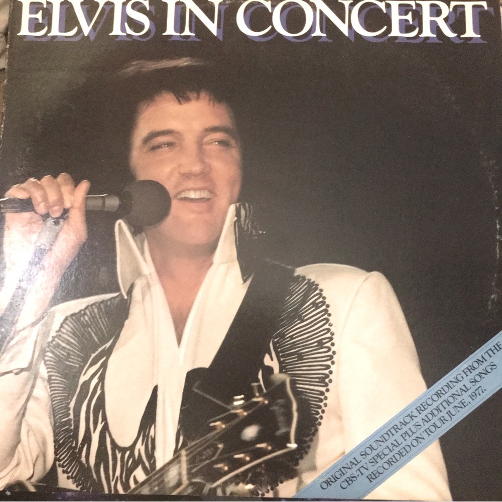 ELVIS PRESLEY - LIVE IN CONCERT VINYL - DOUBLE LP SET - 1977